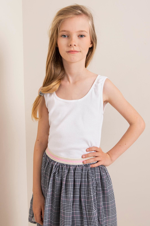 Valge tüdrukute topp