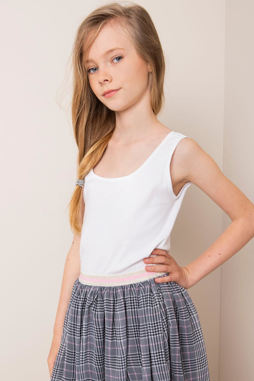 Valge tüdrukute topp