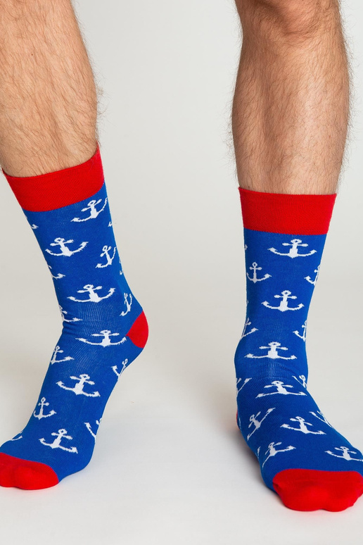 Tumesinise mustriga meeste sokid