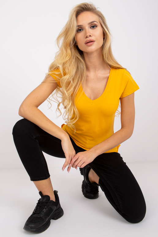 Kahvatuoranži kandiline T-särk