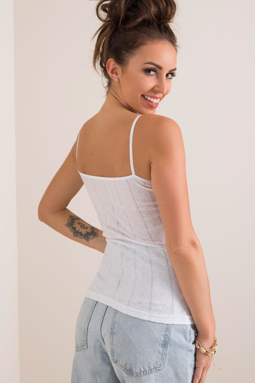 Valge naeratuse topp