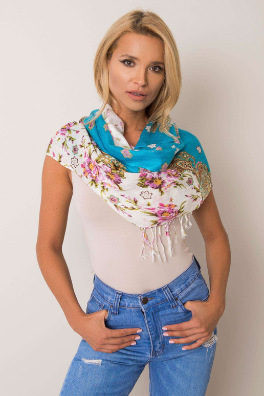 Sinine-ekru lilleline narmastega tropp