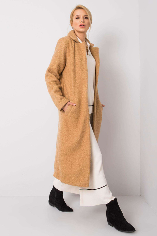 Beež bouclé mantel Paquita RUE PARIS