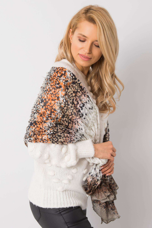 Khaki-oranži mustriga sall