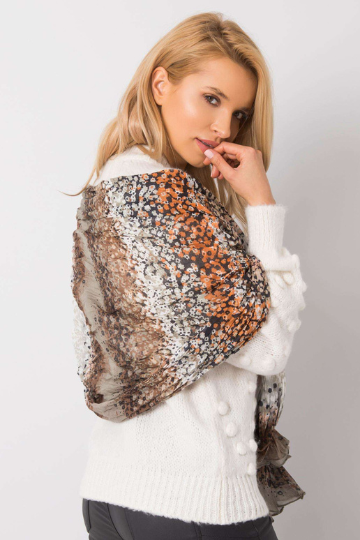 Khaki-oranži mustriga sall