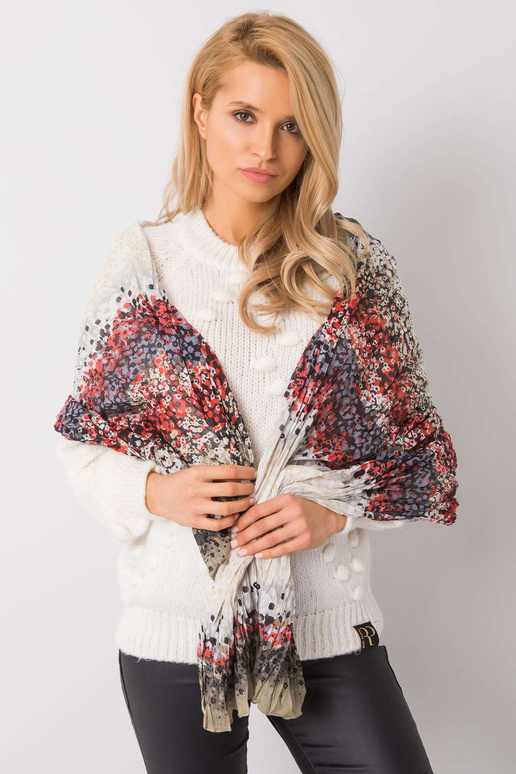 Khaki-punase mustriga sall