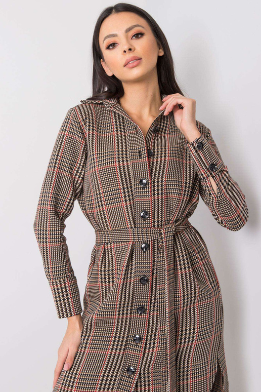 Pruun ja punane Martita kleit