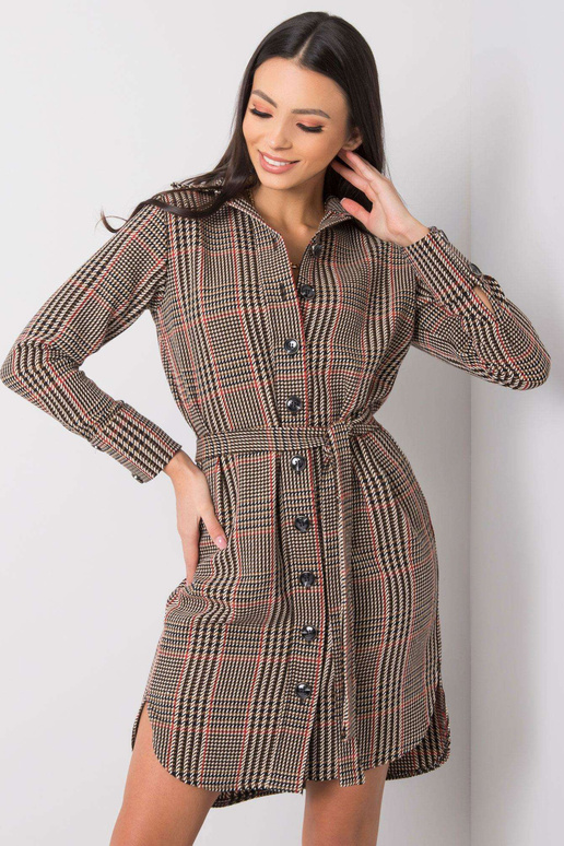 Pruun ja punane Martita kleit