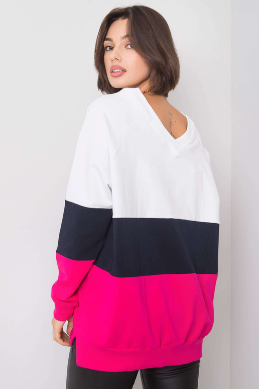 Valge ja fuksia värvi dressipluus...