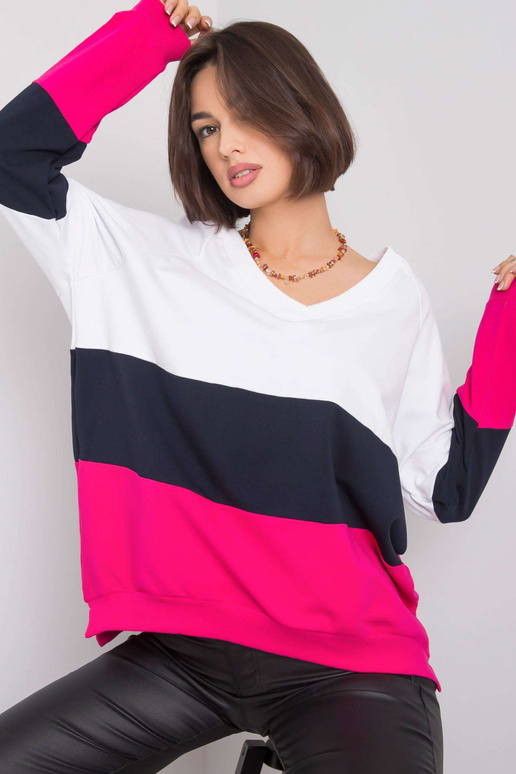 Valge ja fuksia värvi dressipluus...
