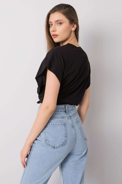 Must T-särk kaelakeega Arianna RUE PARIS Must T-särk kaelakeega Arianna RUE PARIS