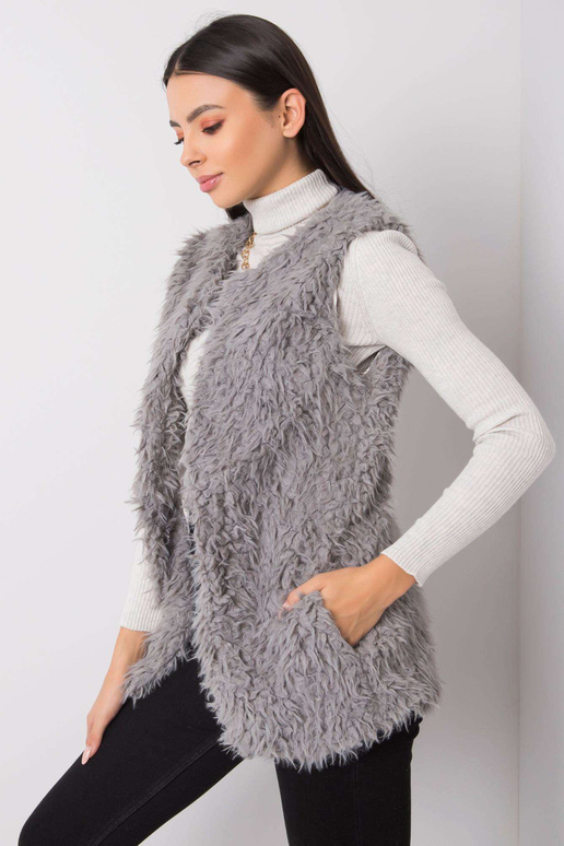 Tumehall Sybille karusnahast vest