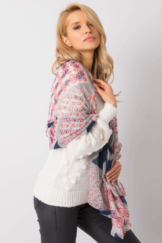 Hallikas-roosa mustritega sall