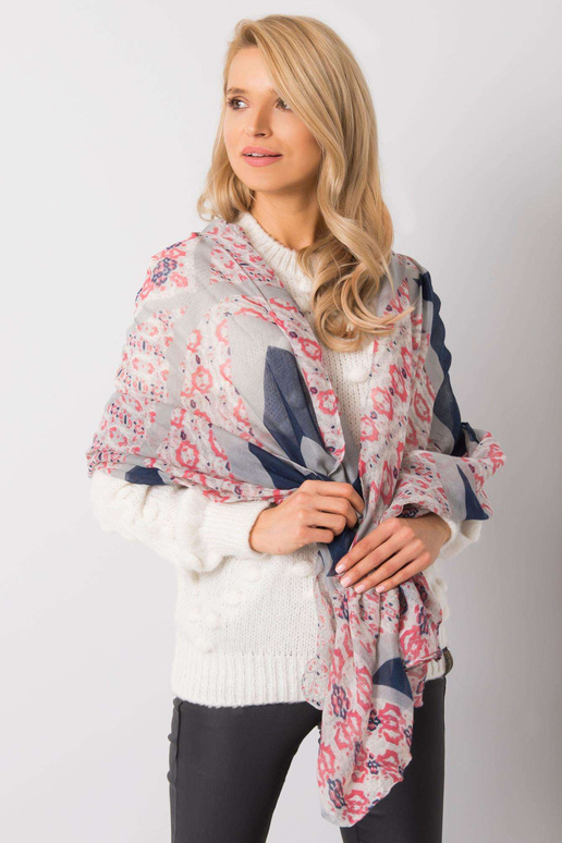 Hallikas-roosa mustritega sall