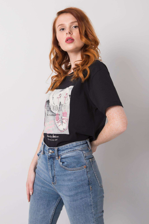 Must Sierra aplikatsioonidega t-särk Must Sierra aplikatsioonidega t-särk