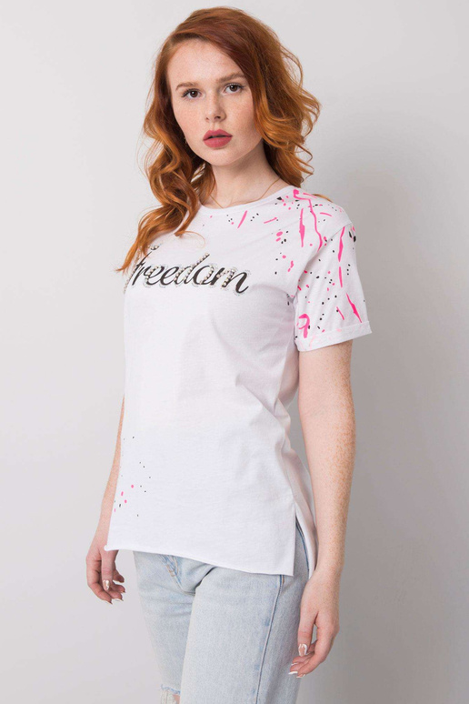 Valge t-särk Raveni kirjaga Valge t-särk Raveni kirjaga