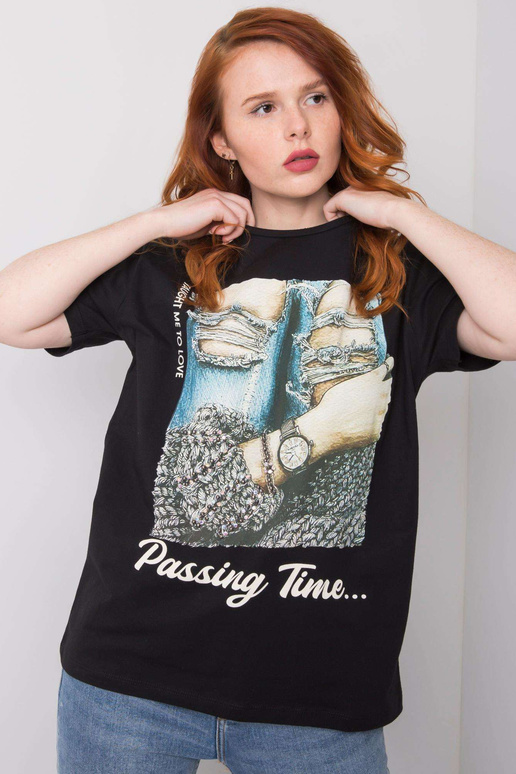 Must naiste T-särk aplikatsiooniga... Must naiste T-särk aplikatsiooniga...