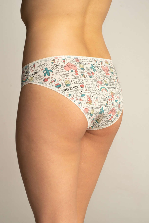 3-pakendis puuvillased mustriga...