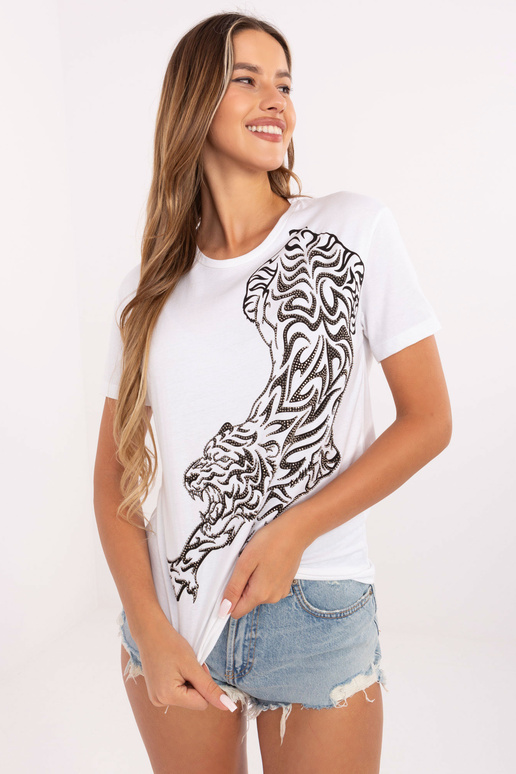 Valge Mabeli trükiga T-särk