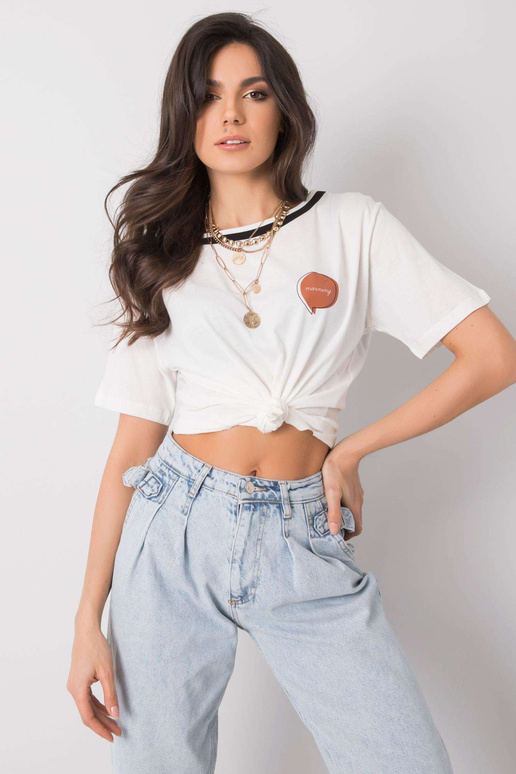 Ekrüpuuvillane t-särk Elianna RUE PARIS Ekrüpuuvillane t-särk Elianna RUE PARIS