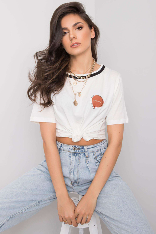 Ekrüpuuvillane t-särk Elianna RUE PARIS Ekrüpuuvillane t-särk Elianna RUE PARIS