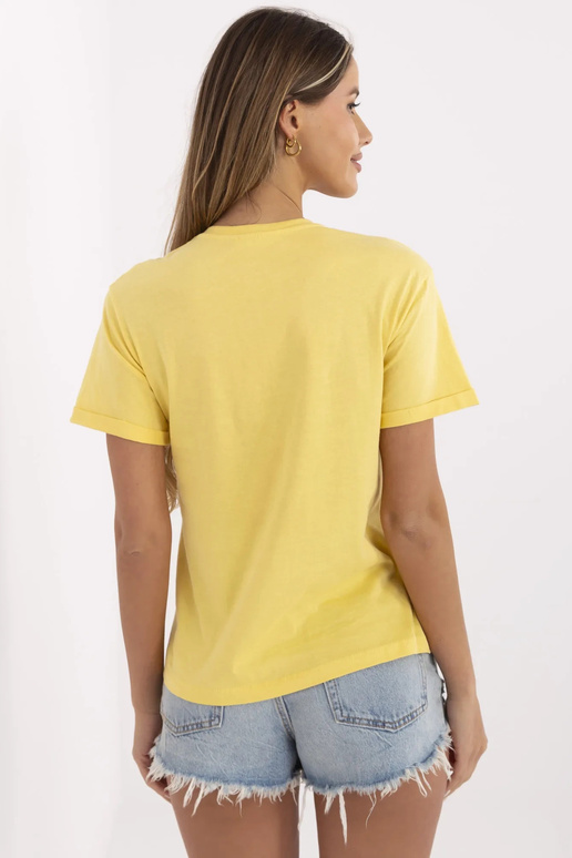 Kollane Kadi puuvillane T-särk Kollane Kadi puuvillane T-särk