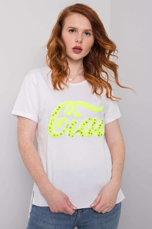 Valge Erini aplikatsiooniga T-särk