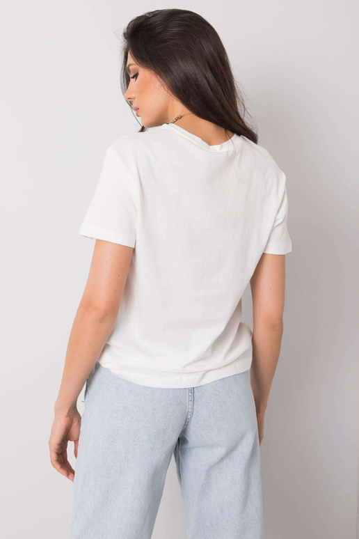 Valge Trissa trükiga T-särk Valge Trissa trükiga T-särk