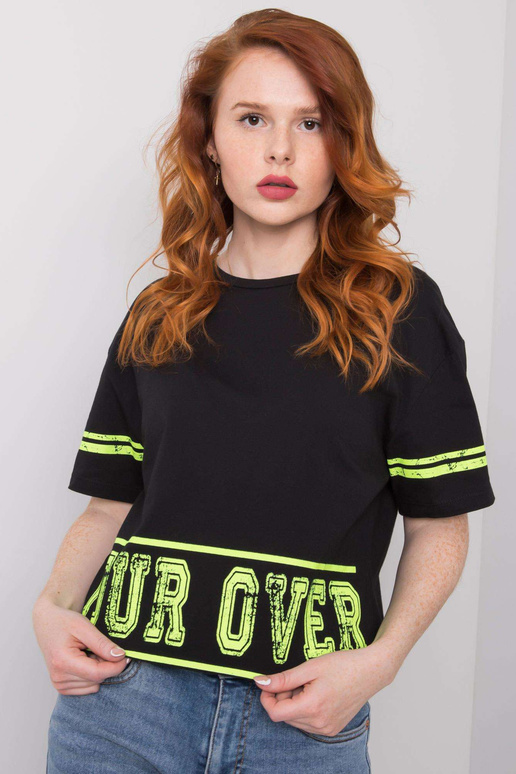 Must puuvillane Shelby T-särk Must puuvillane Shelby T-särk