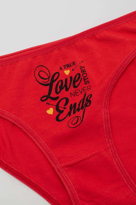 Punased puuvillased naiste aluspüksid