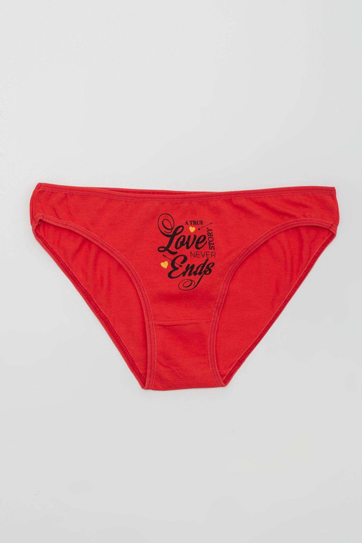 Punased puuvillased naiste aluspüksid