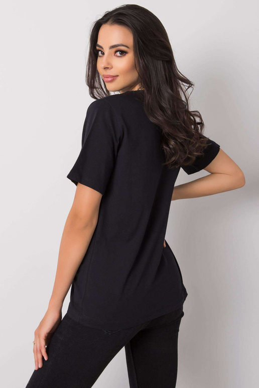 Vanessa must puuvillane T-särk Vanessa must puuvillane T-särk