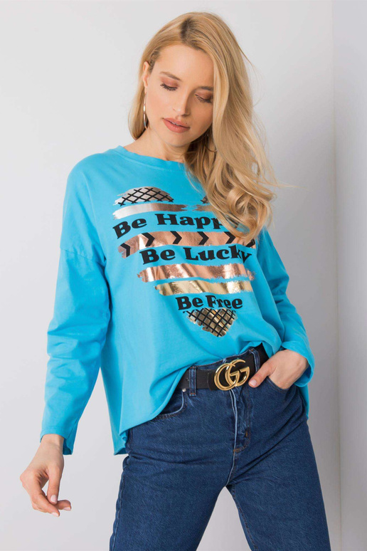 Sinine Miriana pikkade varrukatega pluus