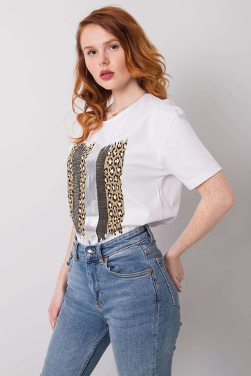 Rossie valge puuvillane T-särk 2