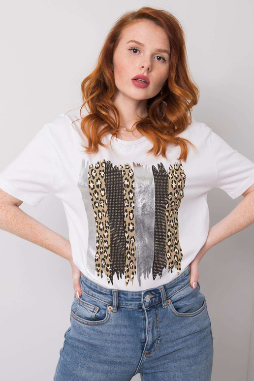 Rossie valge puuvillane T-särk Rossie valge puuvillane T-särk