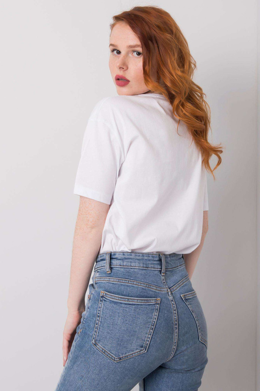 Rossie valge puuvillane T-särk Rossie valge puuvillane T-särk