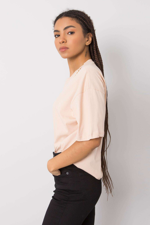 Virsikuvärvi puuvillane t-särk Donna... Virsikuvärvi puuvillane t-särk Donna...