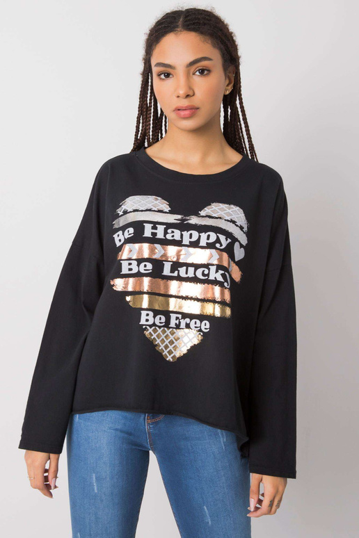 Miriana must pikkade varrukatega pluus Miriana must pikkade varrukatega pluus