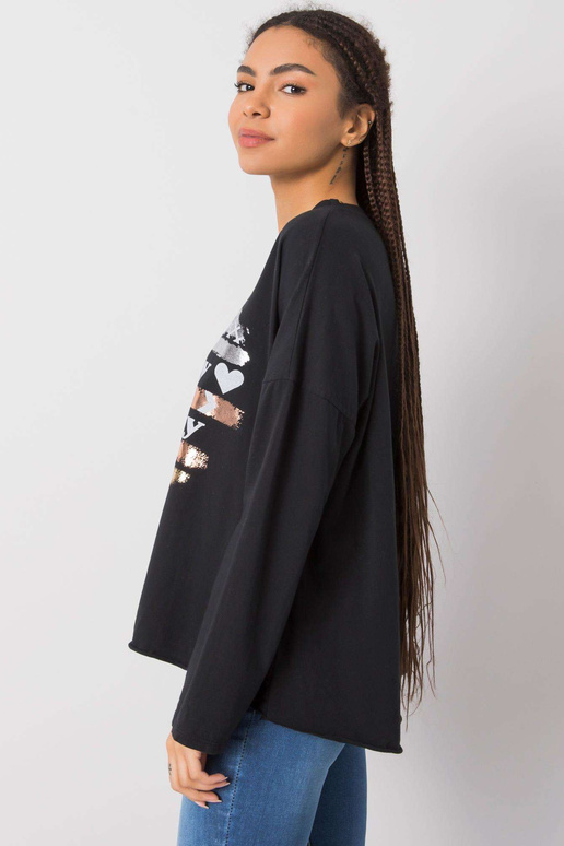 Miriana must pikkade varrukatega pluus Miriana must pikkade varrukatega pluus