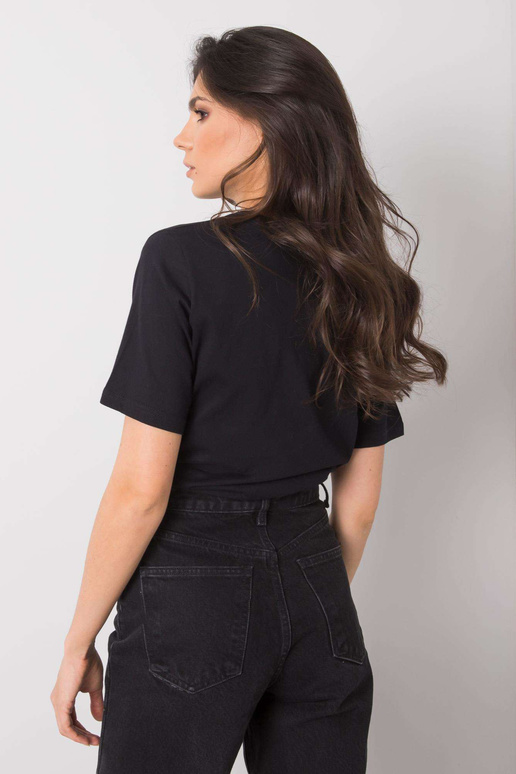 Must reisitrükiga T-särk Must reisitrükiga T-särk