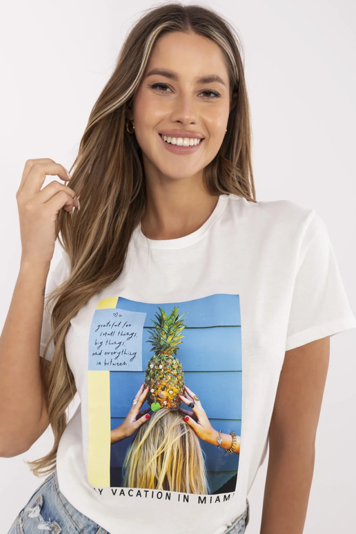 Lotta puuvillane naiste valge T-särk Lotta puuvillane naiste valge T-särk