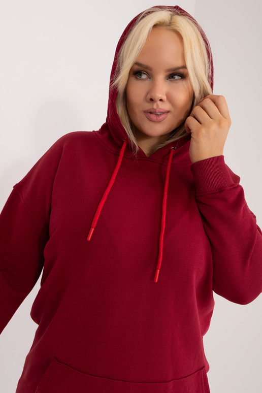 Burgundia pluss suuruses Luna kapuuts