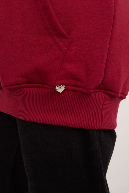 Burgundia pluss suuruses Luna kapuuts