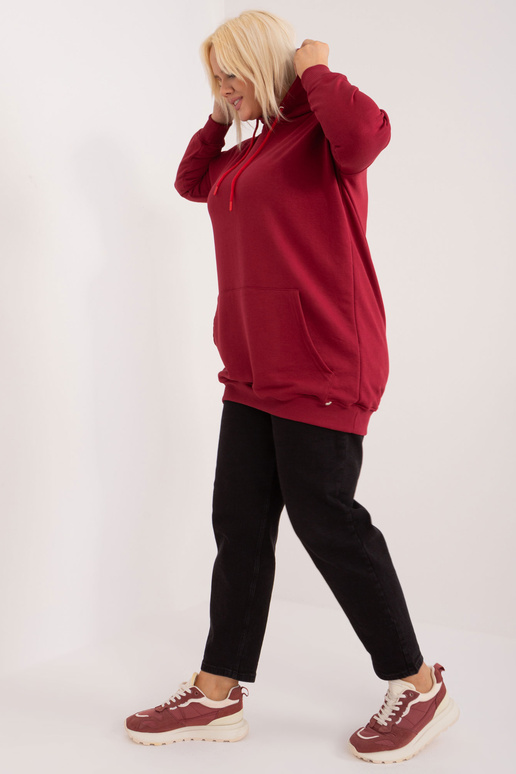 Burgundia pluss suuruses Luna kapuuts