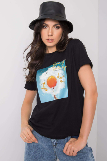 Must Trissa trükiga T-särk 2