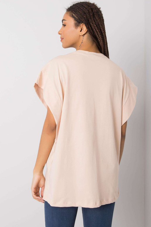 Virsikuvärvi t-särk kaelakeega...