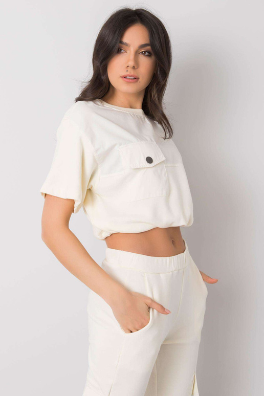 Ecru lühike dressipluus Arlene RUE PARIS