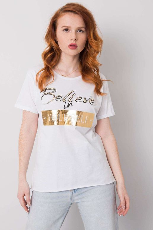 Valge Evelyni aplikatsiooniga T-särk... Valge Evelyni aplikatsiooniga T-särk...