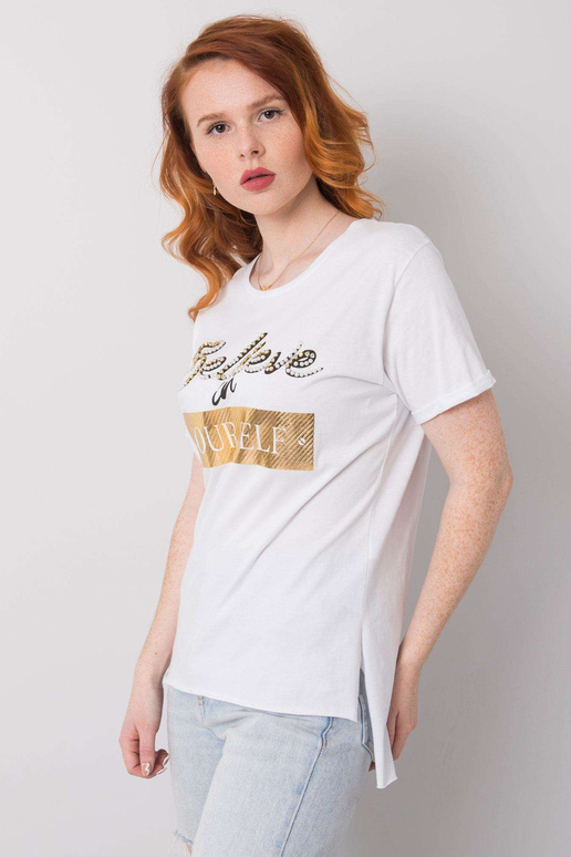 Valge Evelyni aplikatsiooniga T-särk... Valge Evelyni aplikatsiooniga T-särk...