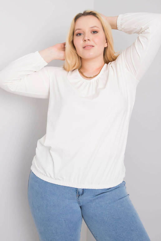 Ecru Cotton Plus Size pikkade...